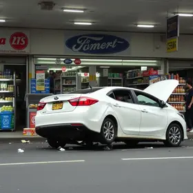 carro invade mercearia