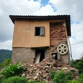 muro de casa onde moram 10 pessoas desaba em Rio Preto