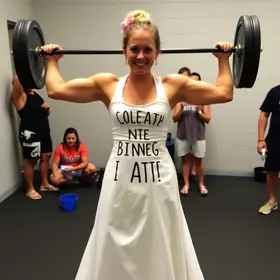 crossfiteiro vestido de noiva