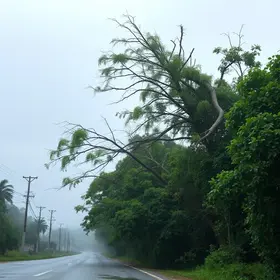 temporais e ventos fortes